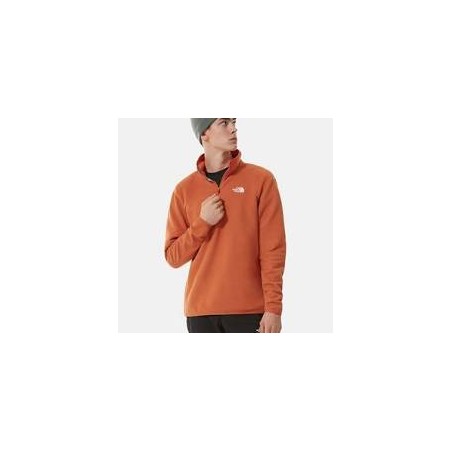 M 100 GLACIER 1/4 ZIP - BURNT OCHRE