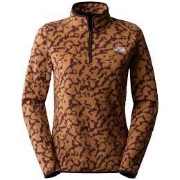 W 100 GLACIER PRINTED 1/4 ZIP - ALMONDBUTTER