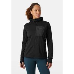 Women\'s Versalite Hooded Fleece Jacket-BLACK